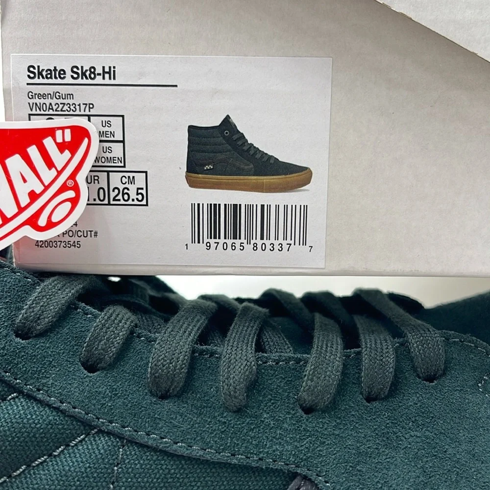Vans Men’s Skate Sk8-Hi Green/Gum
VN0A2Z3317P
Sneakers - Picture 14 of 16
